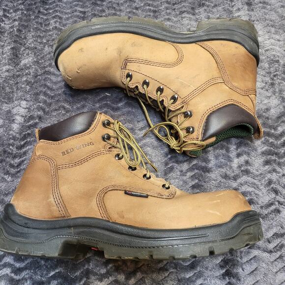 Red Wing Boots Mens Size 9 Brown Leather Work Safety Toe ASTM F2413-18 EH 2240 - Picture 5 of 8
